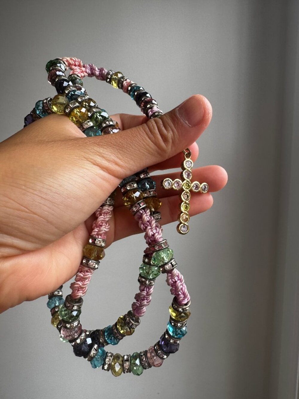 A Hand Crafted Pre-Loved Crystal Rosary